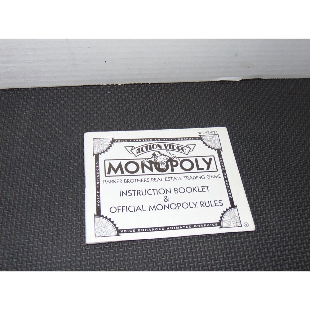 Monopoly NES 1991 Manual ONLY